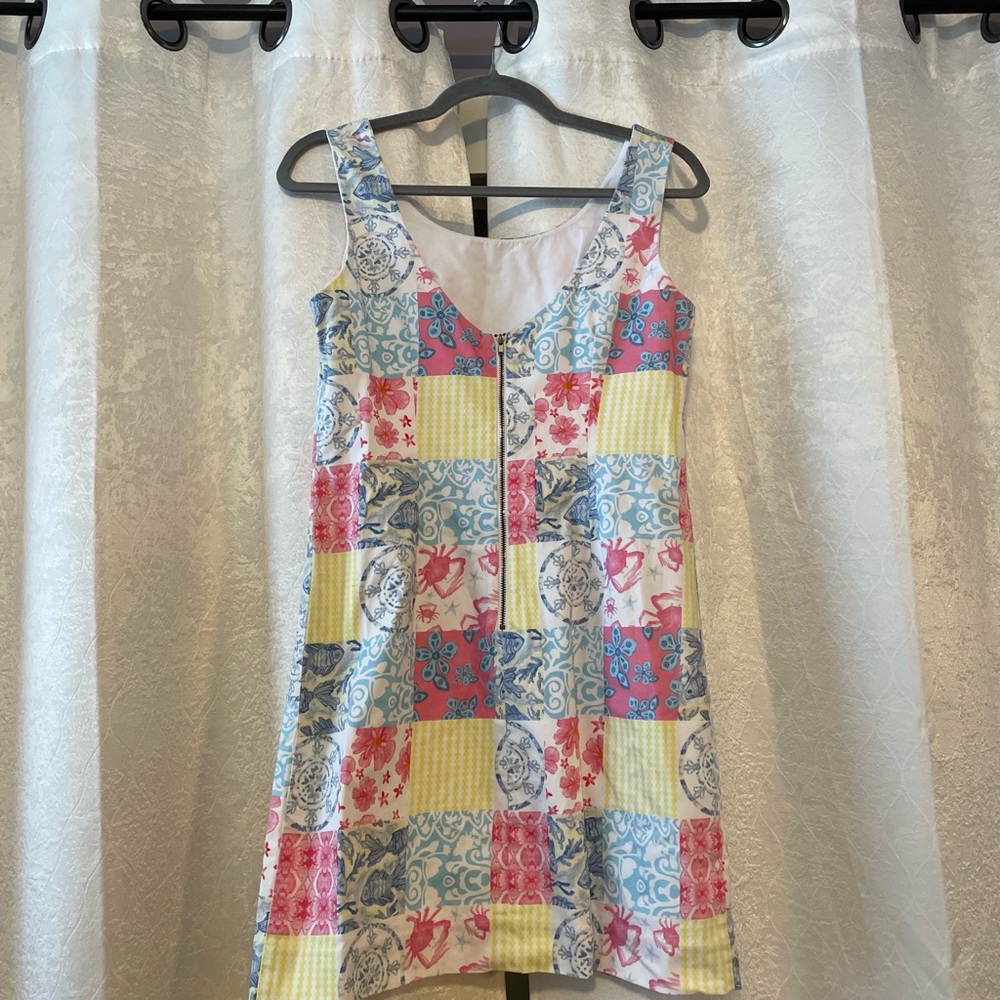 Colorblock Patchwork Summer Shift Dress - image 2